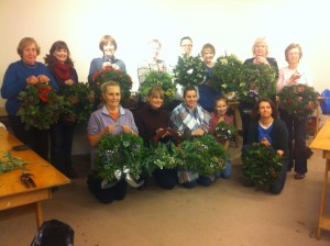 wreath making workshop 2016